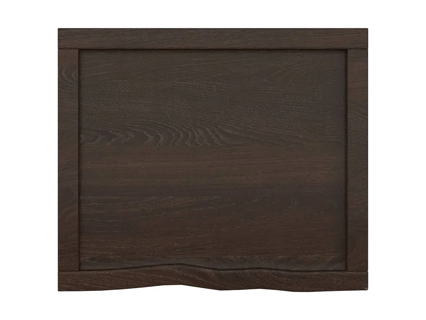 Étagère murale marron foncé bois chêne massif traité OFR87374 BonneVie Meuble