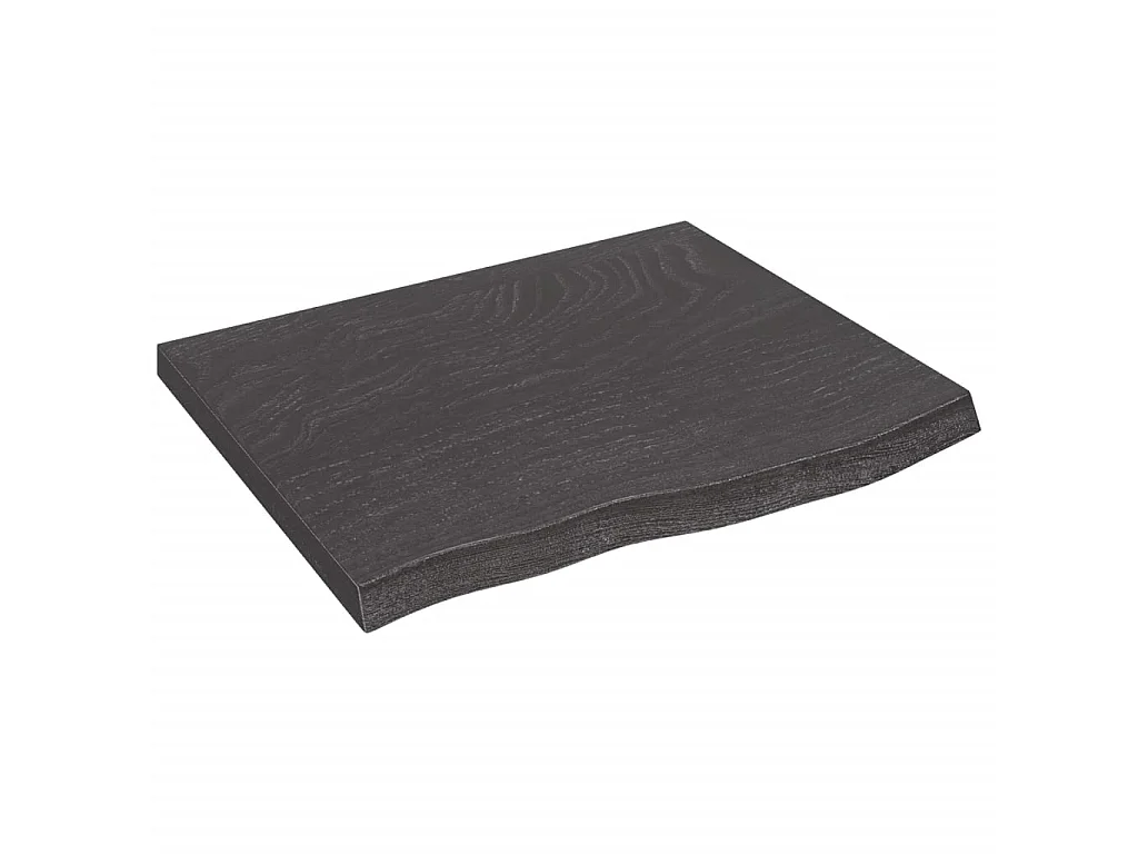 Étagère murale marron foncé bois chêne massif traité OFR87374 BonneVie Meuble