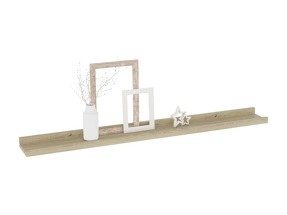 Étagères murales 4 pcs chêne sonoma 80x9x3 cm OFR36530 BonneVie Meuble