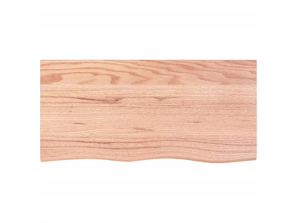 Étagère murale marron clair 100x50x2cm bois chêne massif traité OFR23228 BonneVie Meuble