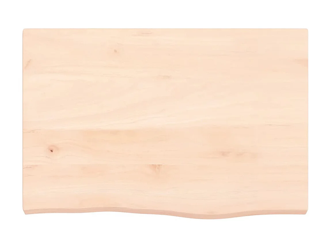 Étagère murale 60x40x(2-4) cm bois de chêne massif non traité OFR10379 BonneVie Meuble