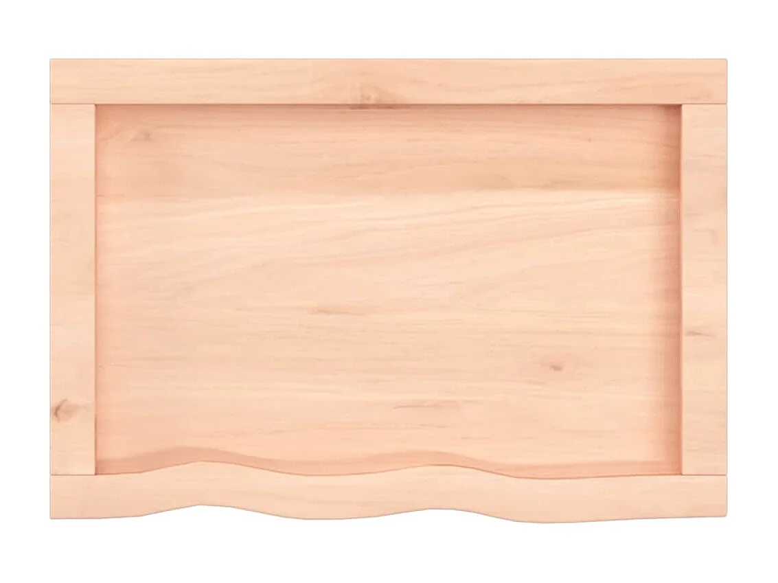 Étagère murale 60x40x(2-4) cm bois de chêne massif non traité OFR10379 BonneVie Meuble