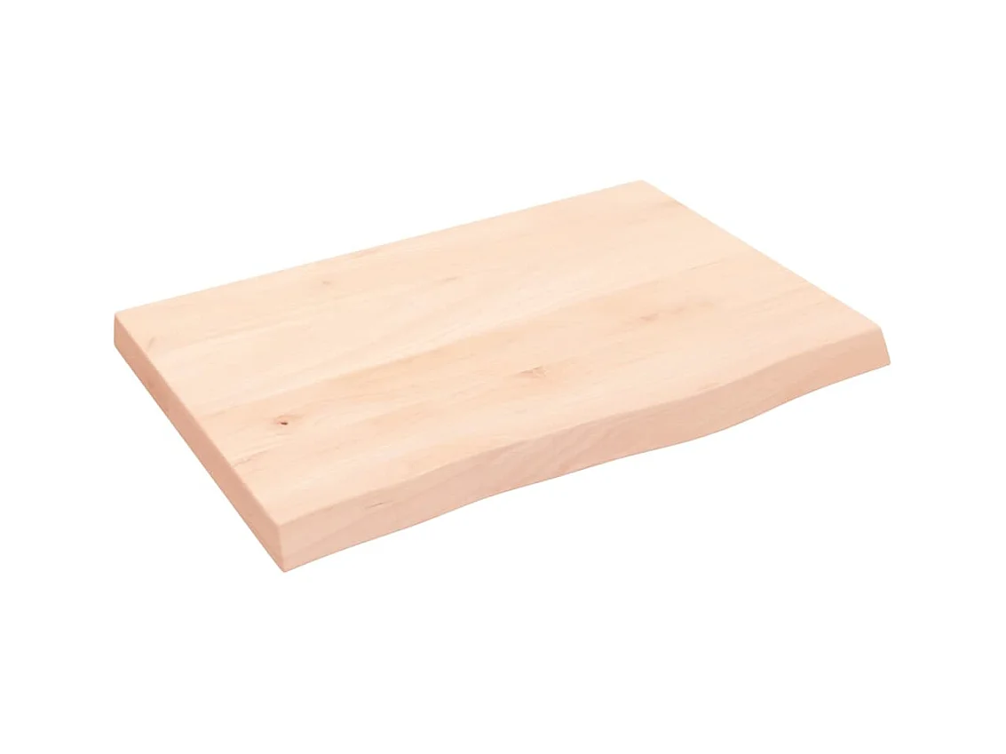 Étagère murale 60x40x(2-4) cm bois de chêne massif non traité OFR10379 BonneVie Meuble