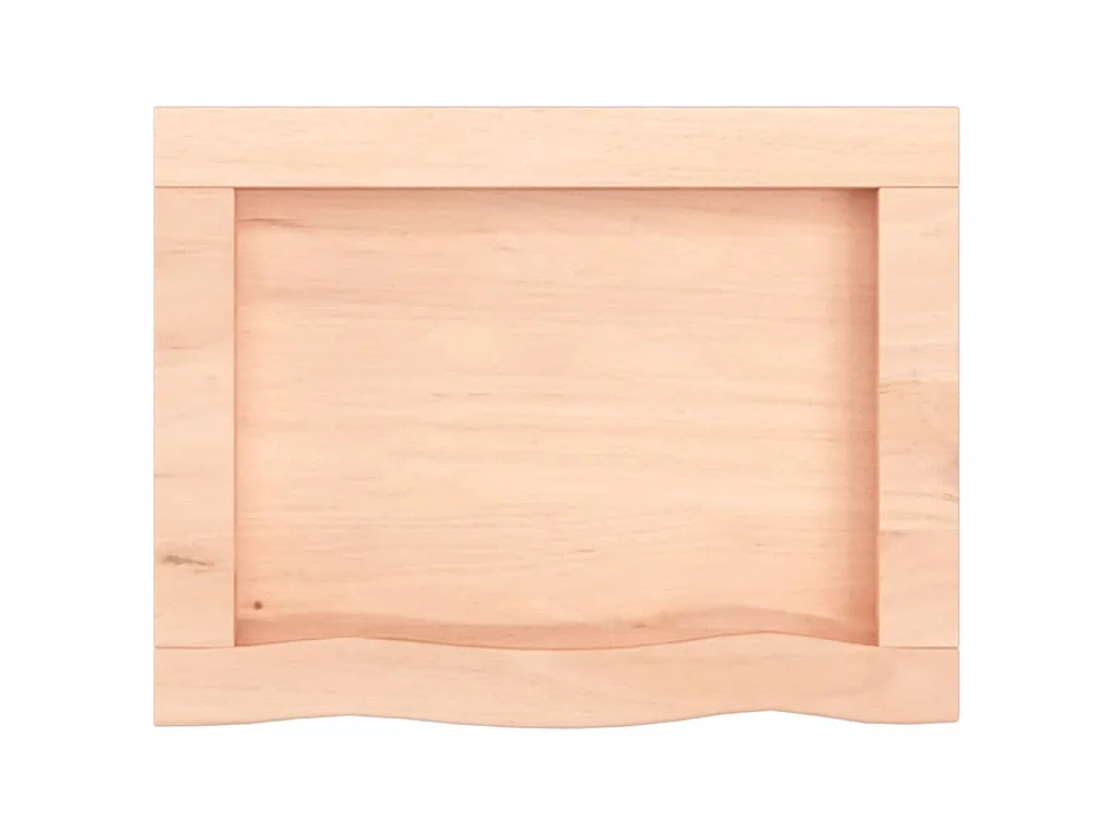 Étagère murale 40x30x(2-6) cm bois de chêne massif non traité OFR28094 BonneVie Meuble