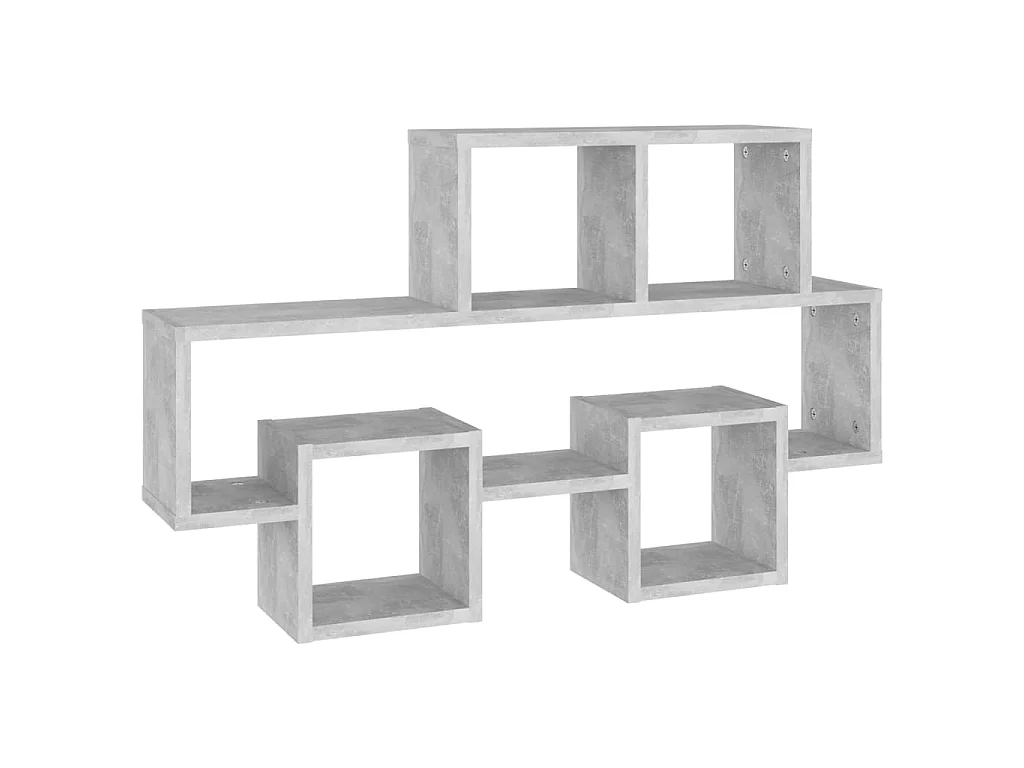 Étagère murale forme d'auto Gris béton 82x15x51 cm Aggloméré OFR50295 BonneVie Meuble