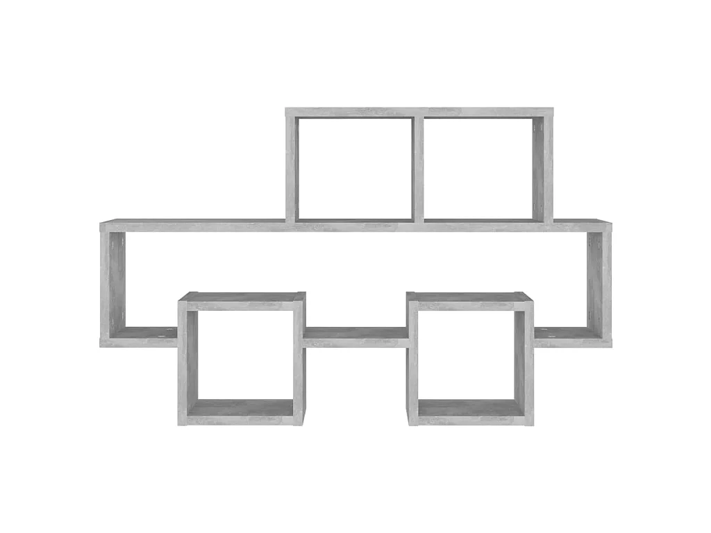 Étagère murale forme d'auto Gris béton 82x15x51 cm Aggloméré OFR50295 BonneVie Meuble