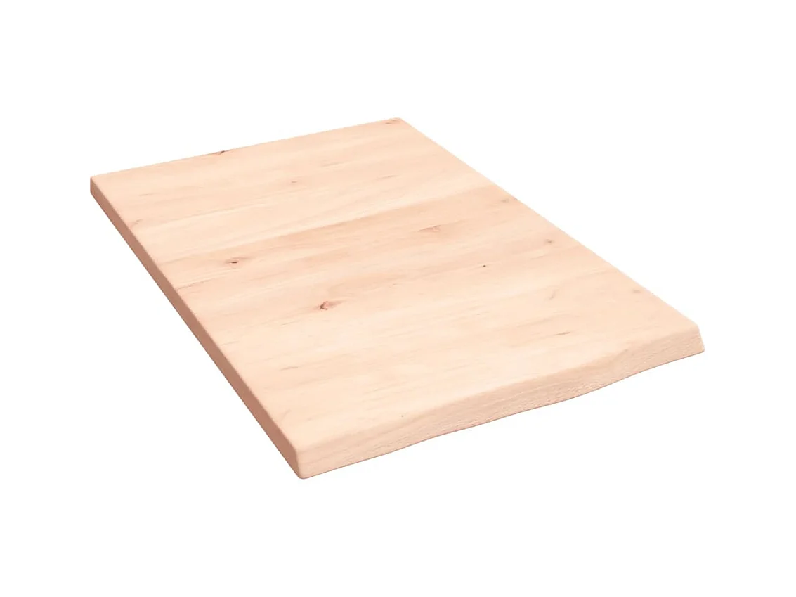 Étagère murale 40x60x2 cm bois de chêne massif non traité OFR49615 BonneVie Meuble