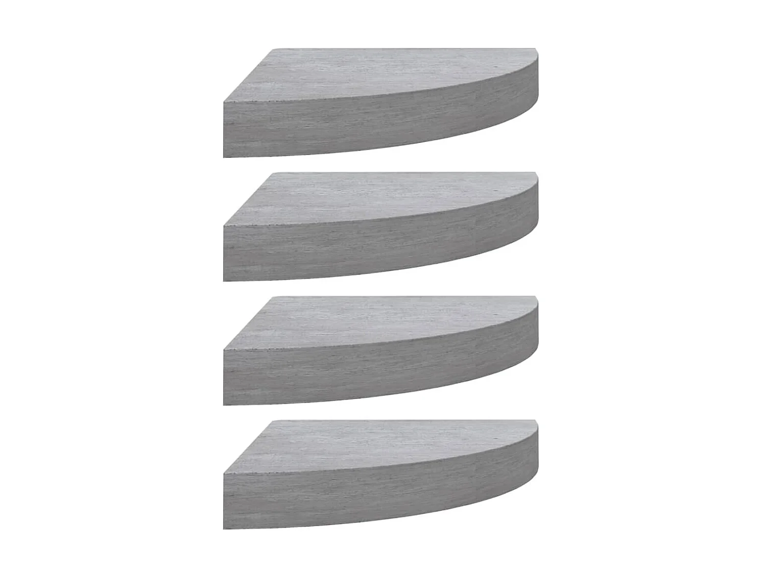 Prateleiras canto parede 4 pcs 35x35x3,8cm MDF cinzento cimento PT918955