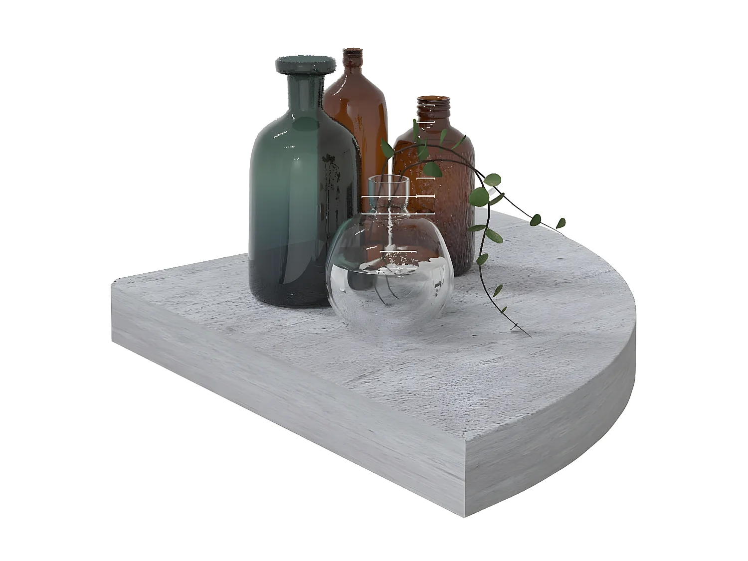 Prateleiras canto parede 4 pcs 35x35x3,8cm MDF cinzento cimento PT918955