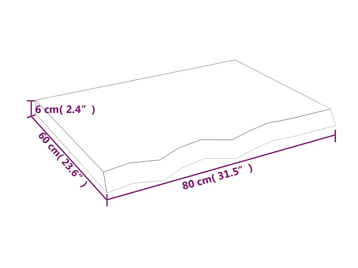 Étagère murale marron foncé bois chêne massif traité OFR84479 BonneVie Meuble