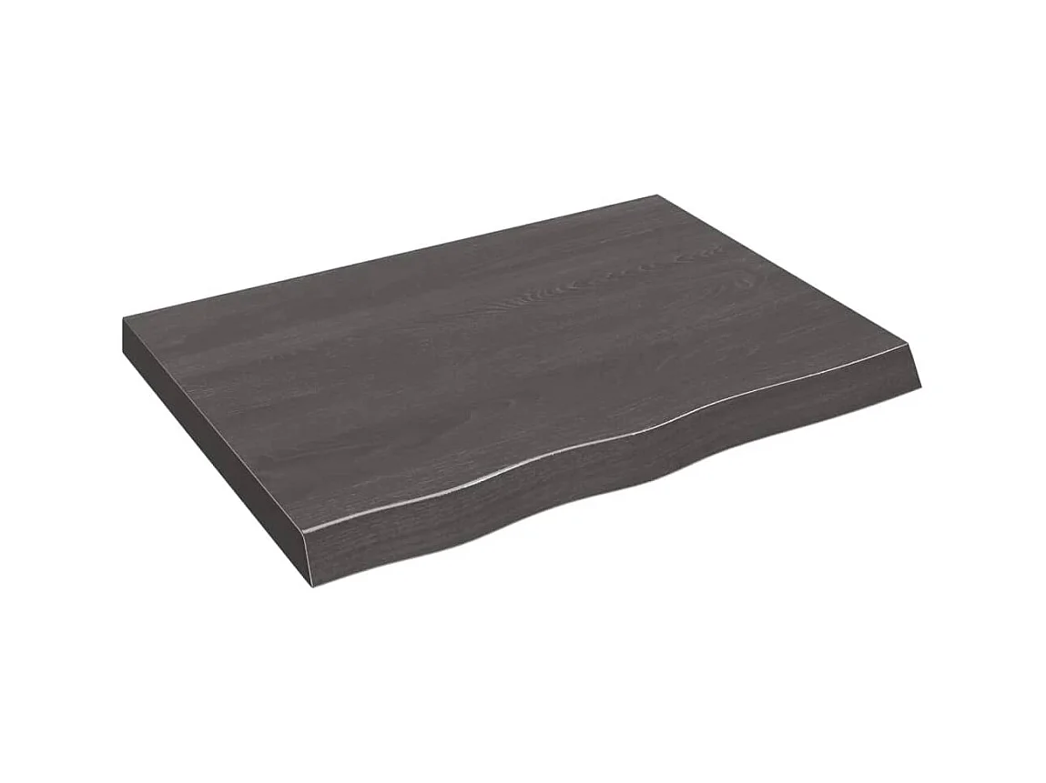 Étagère murale marron foncé bois chêne massif traité OFR84479 BonneVie Meuble
