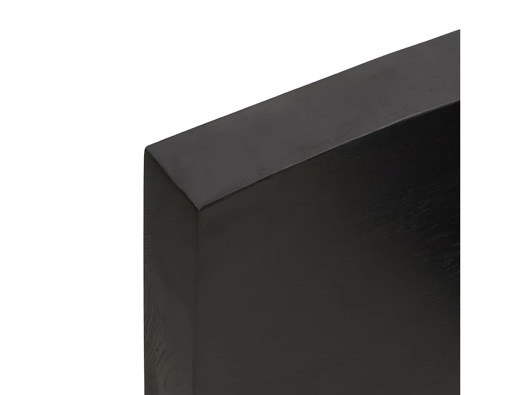 Étagère murale marron foncé bois chêne massif traité OFR84479 BonneVie Meuble