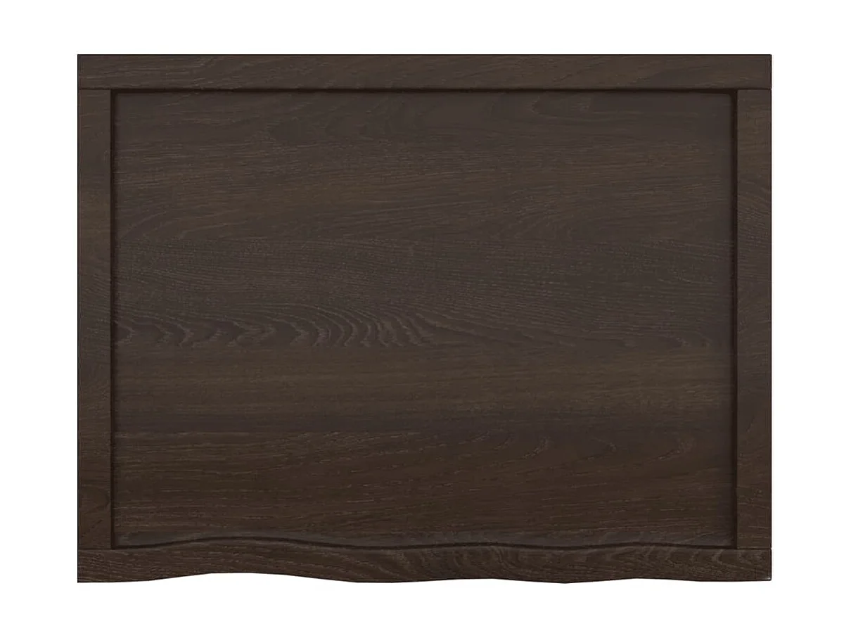 Étagère murale marron foncé bois chêne massif traité OFR84479 BonneVie Meuble