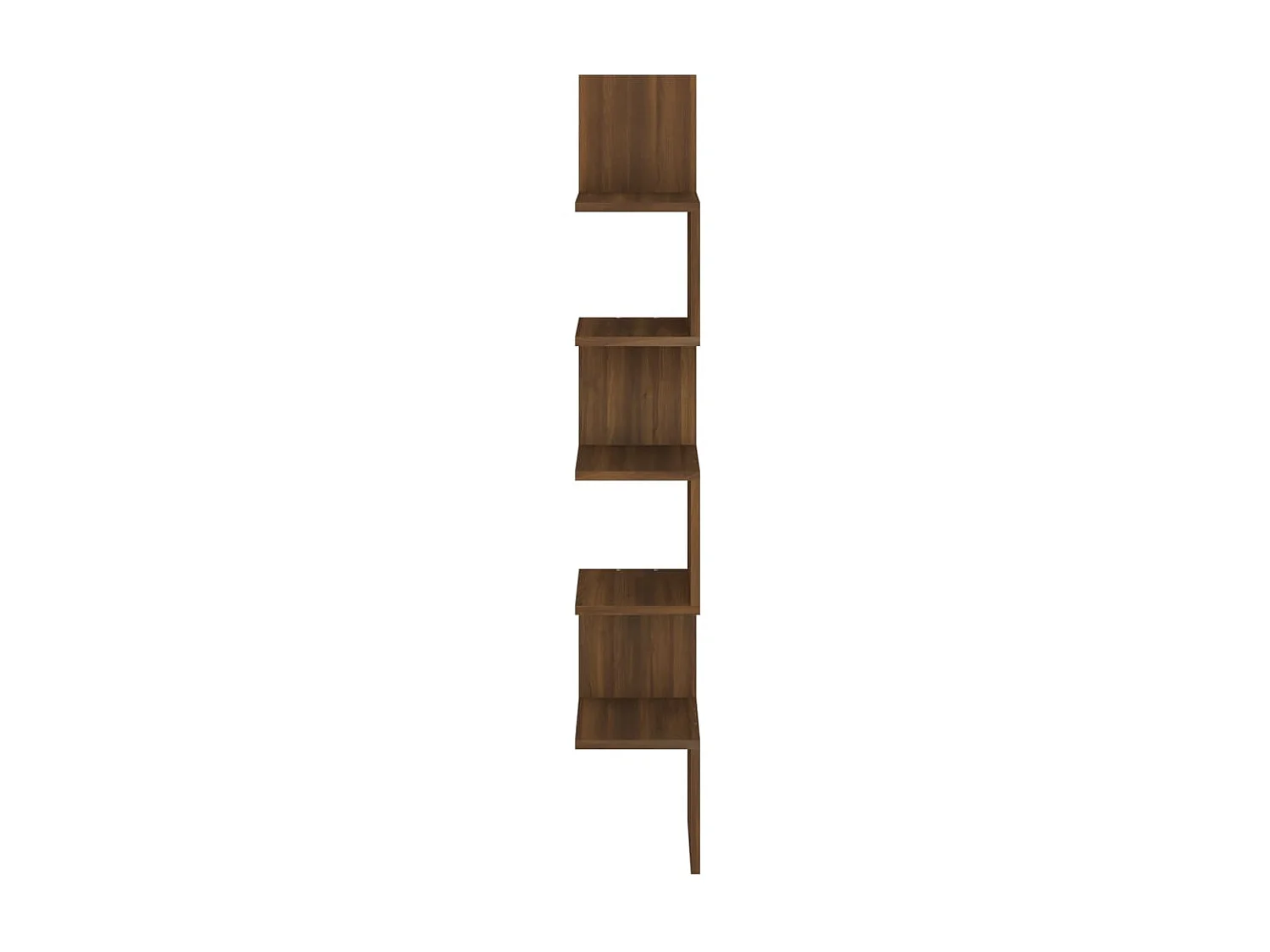 Étagère d'angle murale Chêne brun 20x20x127,5cm Bois ingénierie OFR74208 BonneVie Meuble