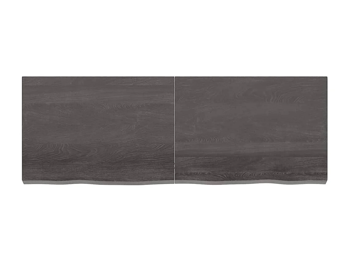 Étagère murale marron foncé bois chêne massif traité OFR73153 BonneVie Meuble