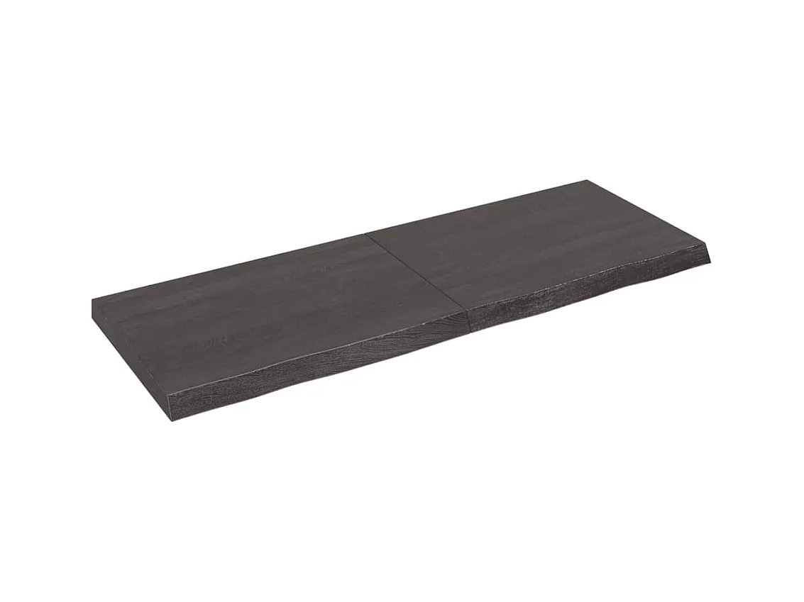 Étagère murale marron foncé bois chêne massif traité OFR73153 BonneVie Meuble