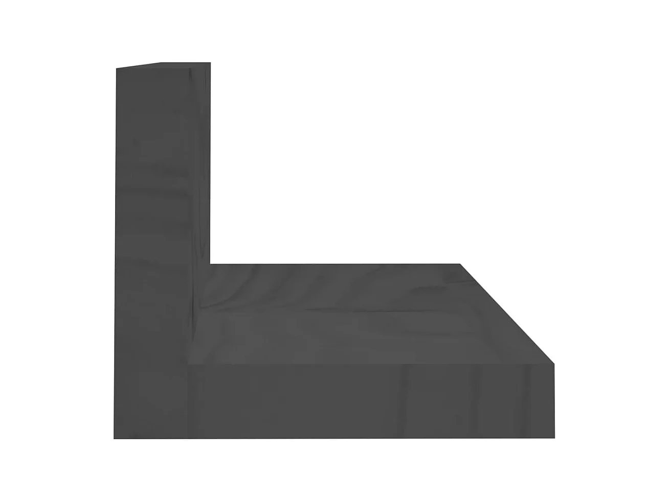 Estantes de pared 2 uds madera maciza de pino gris 110x11x9 cm ES32192