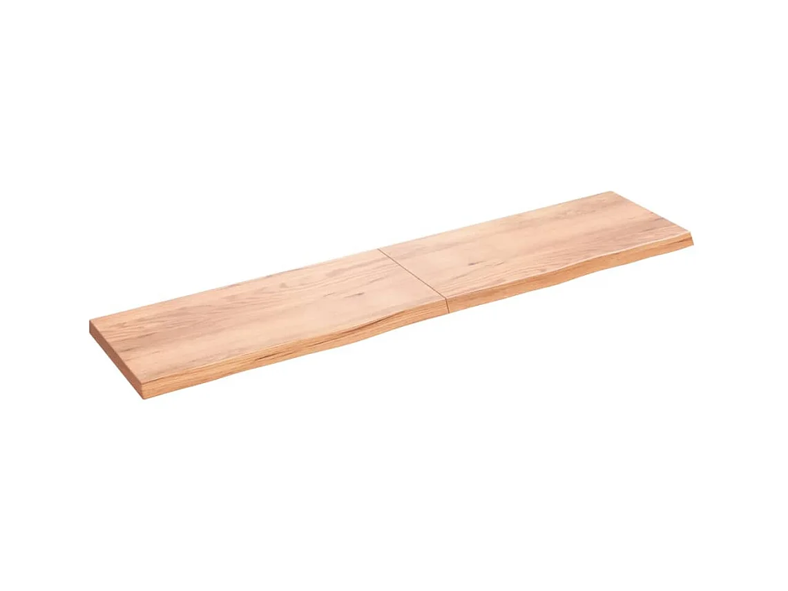 Étagère murale marron clair bois chêne massif traité OFR38702 BonneVie Meuble