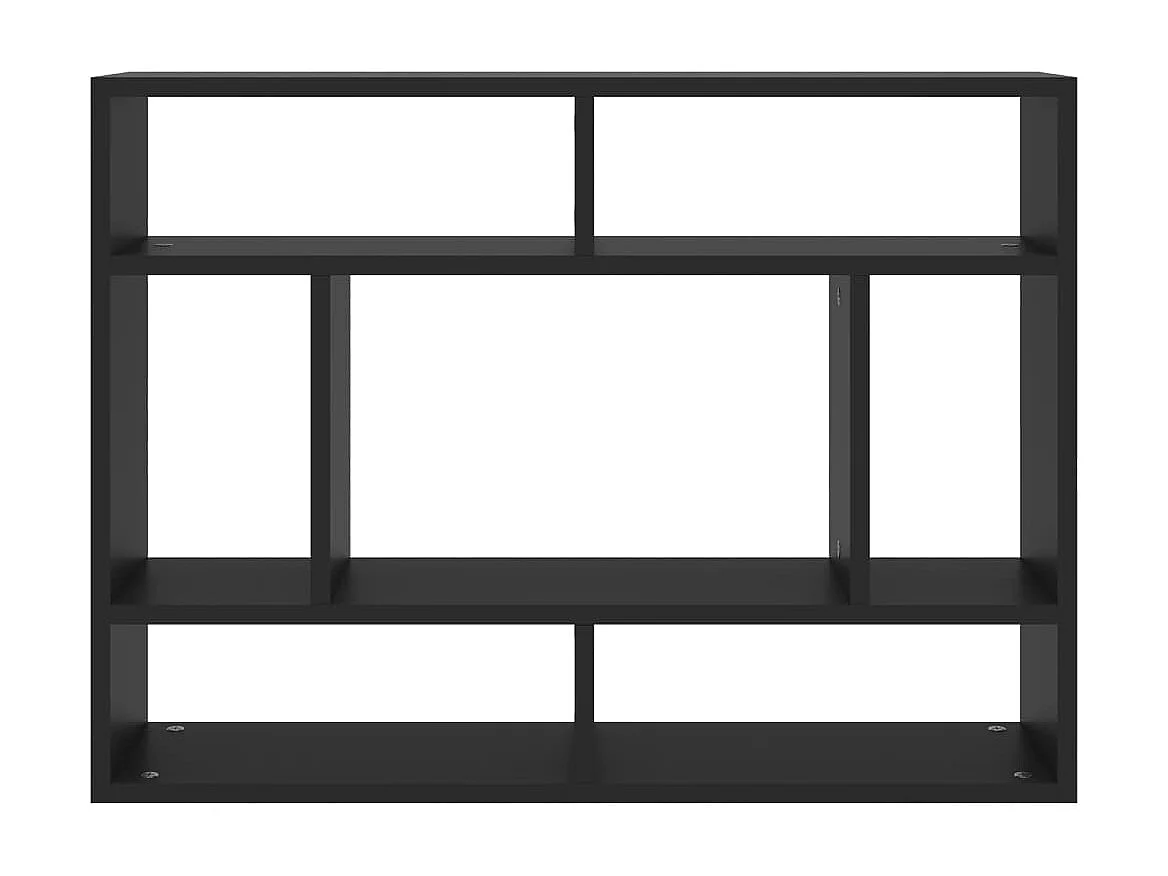 Étagère murale Noir 75x16x55 cm Aggloméré OFR55399 BonneVie Meuble