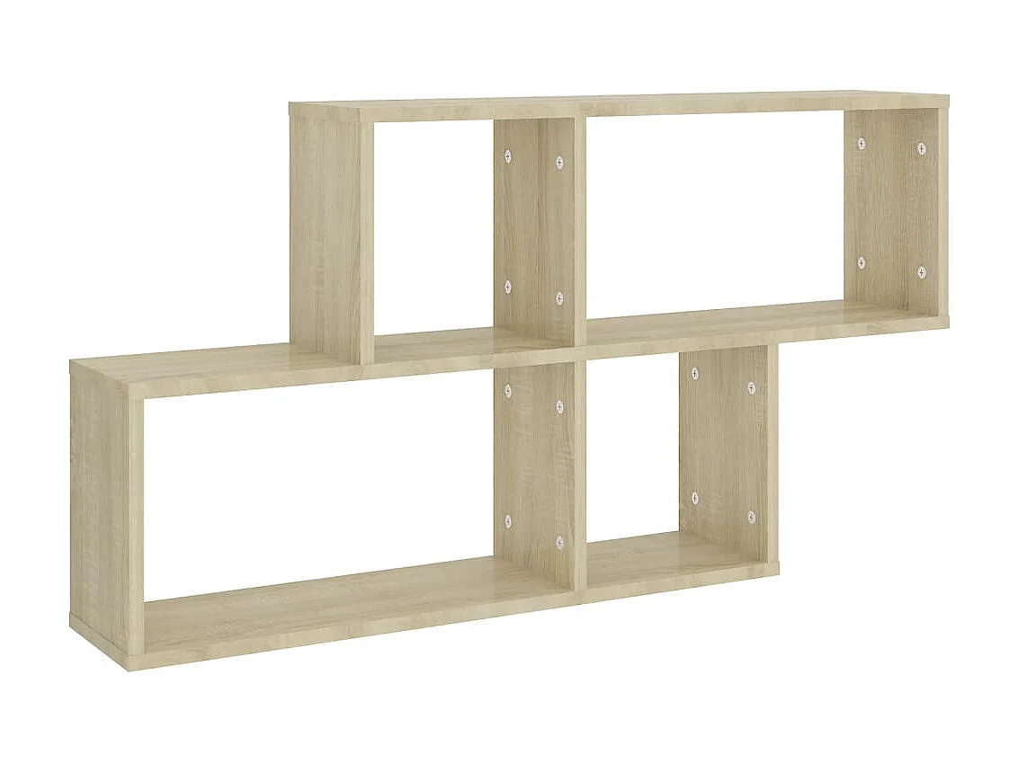 Étagère murale Chêne sonoma 100x18x53 cm Aggloméré OFR36224 BonneVie Meuble