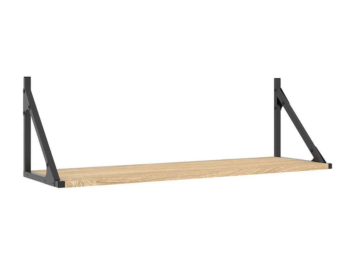 Wandschappen 2 st 80x25x25,5 cm bewerkt hout sonoma eikenkleur NL456974