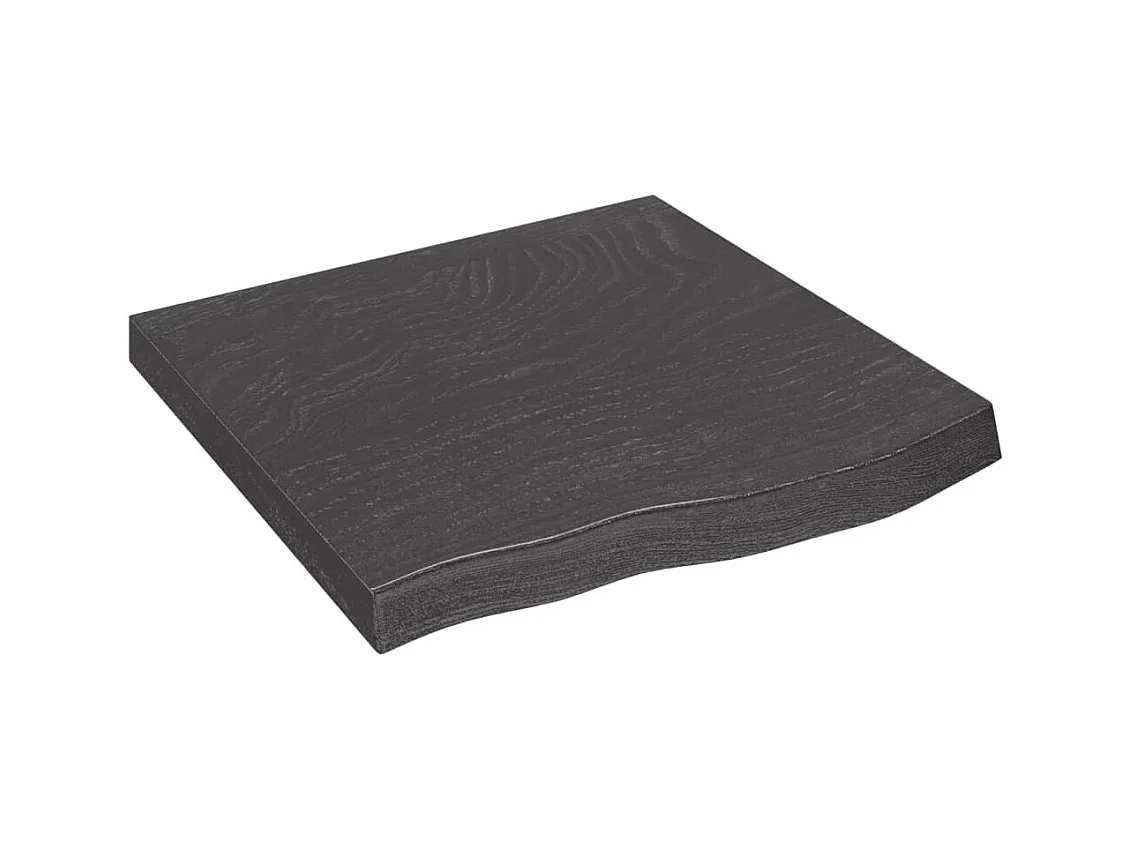 Étagère murale marron foncé bois chêne massif traité OFR60406 BonneVie Meuble