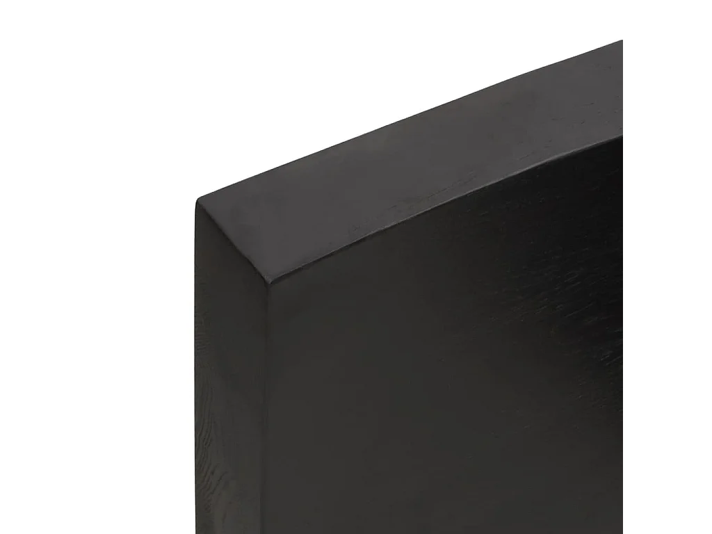 Étagère murale marron foncé bois chêne massif traité OFR60406 BonneVie Meuble