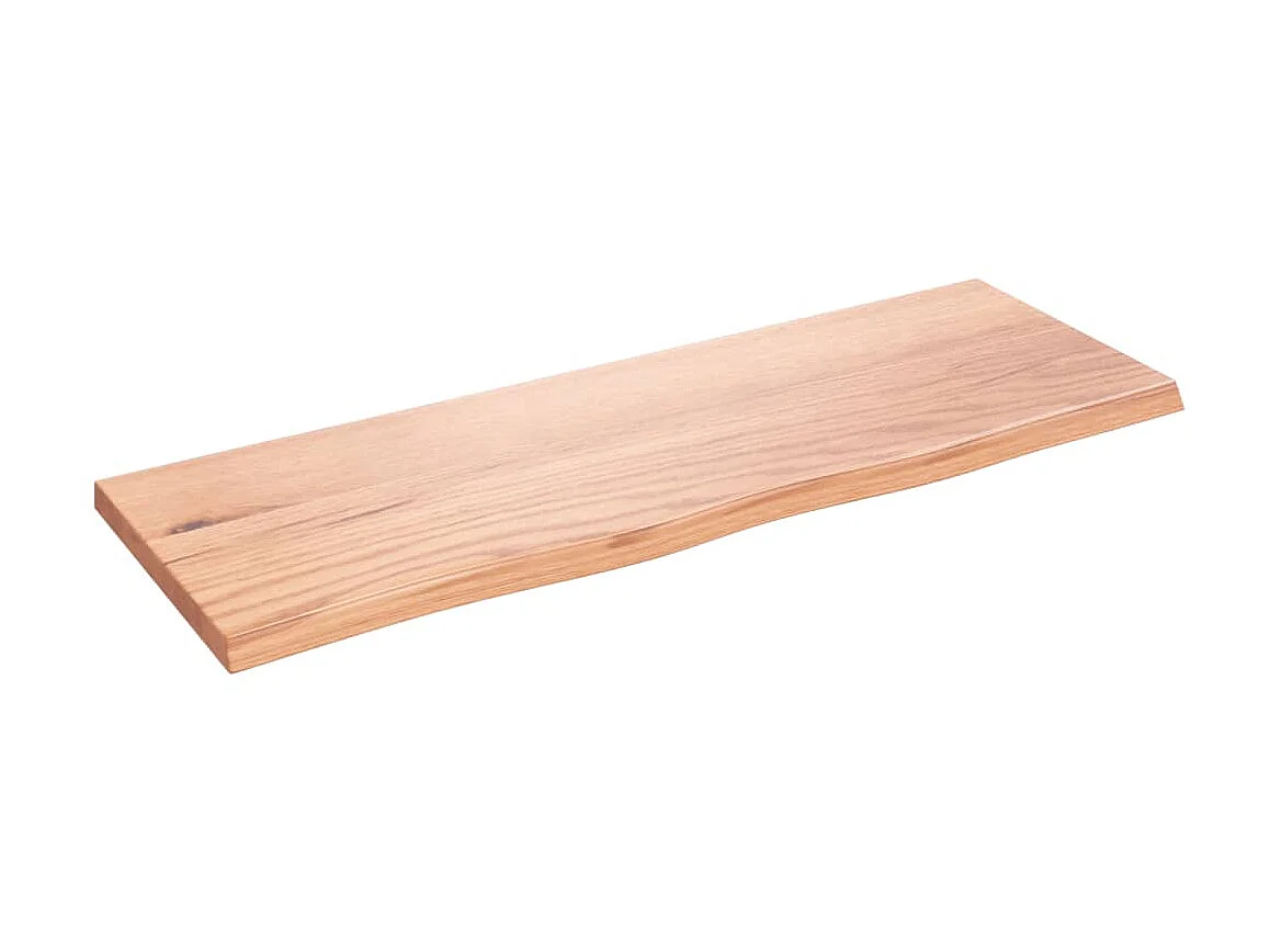 Étagère murale marron clair 80x30x2 cm bois chêne massif traité OFR83417 BonneVie Meuble