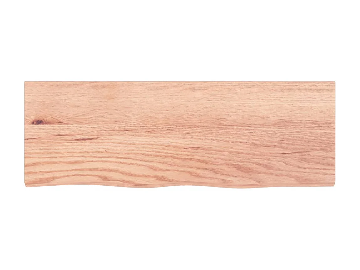 Étagère murale marron clair 80x30x2 cm bois chêne massif traité OFR83417 BonneVie Meuble