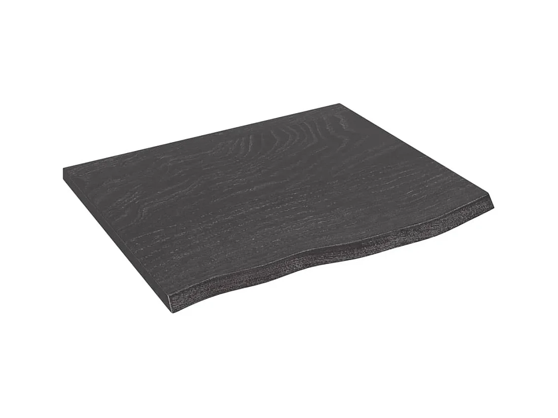Étagère murale marron foncé 60x50x2 cm bois chêne massif traité OFR42373 BonneVie Meuble