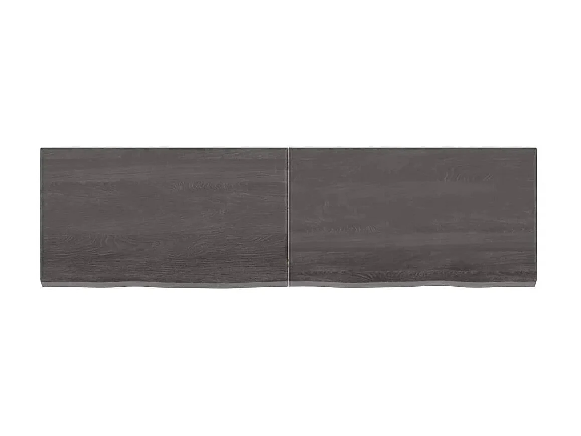 Étagère murale marron foncé bois chêne massif traité OFR25589 BonneVie Meuble