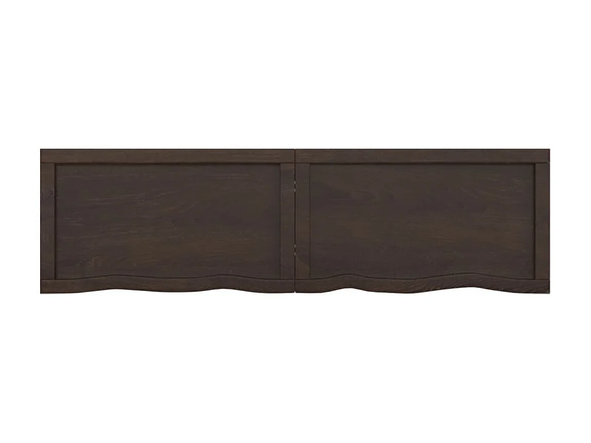 Étagère murale marron foncé bois chêne massif traité OFR25589 BonneVie Meuble