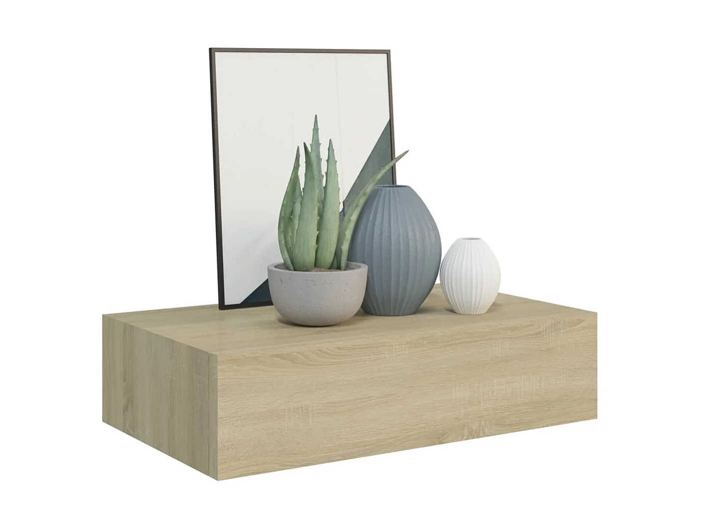 Étagères à tiroirs murales 2 pcs chêne 40x23,5x10 cm MDF OFR44327 BonneVie Meuble