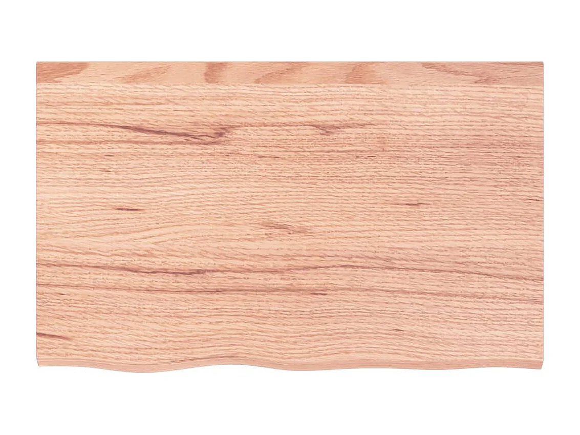 Étagère murale marron clair 80x50x2 cm bois chêne massif traité OFR23460 BonneVie Meuble