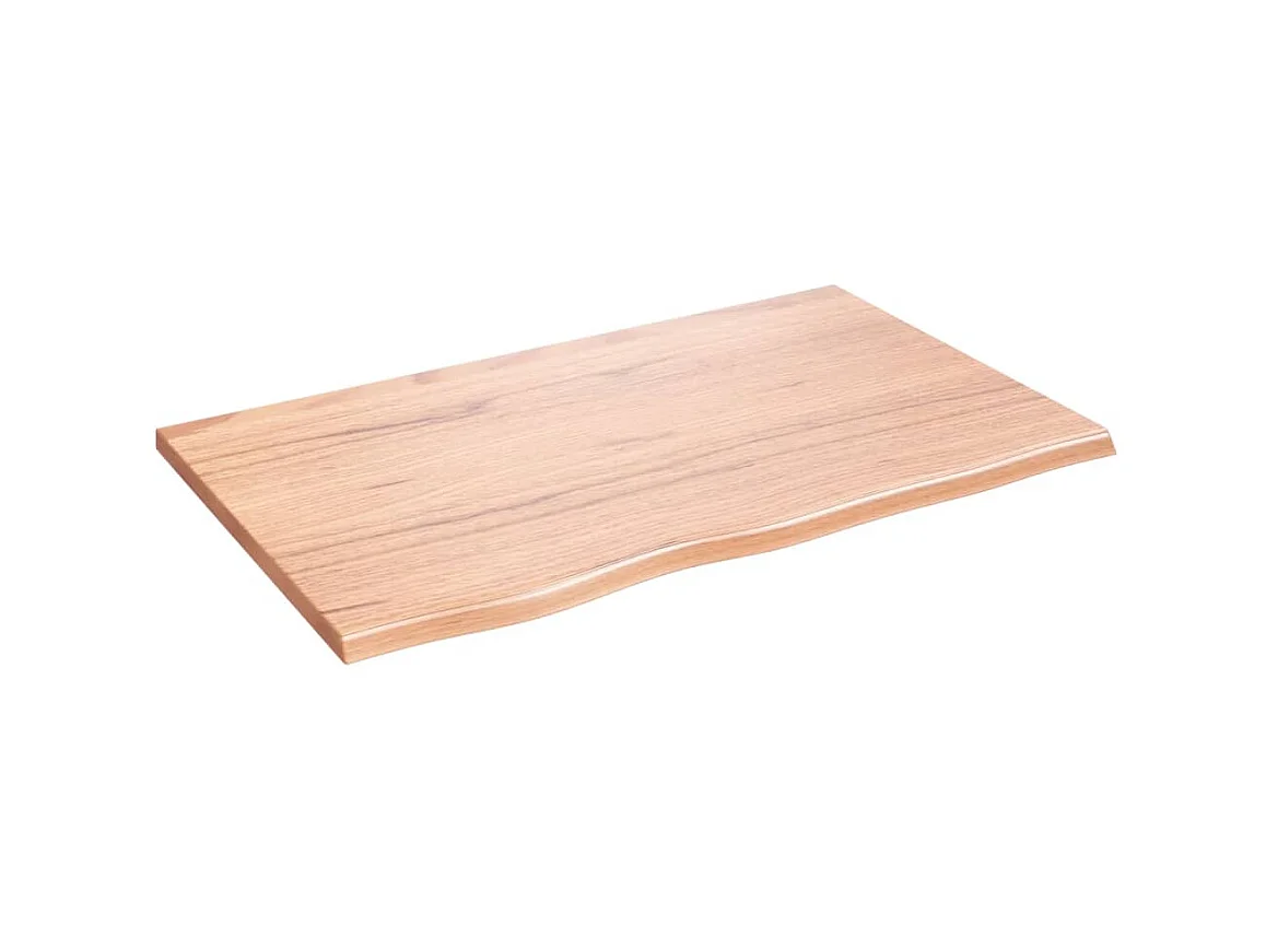 Étagère murale marron clair 80x50x2 cm bois chêne massif traité OFR23460 BonneVie Meuble