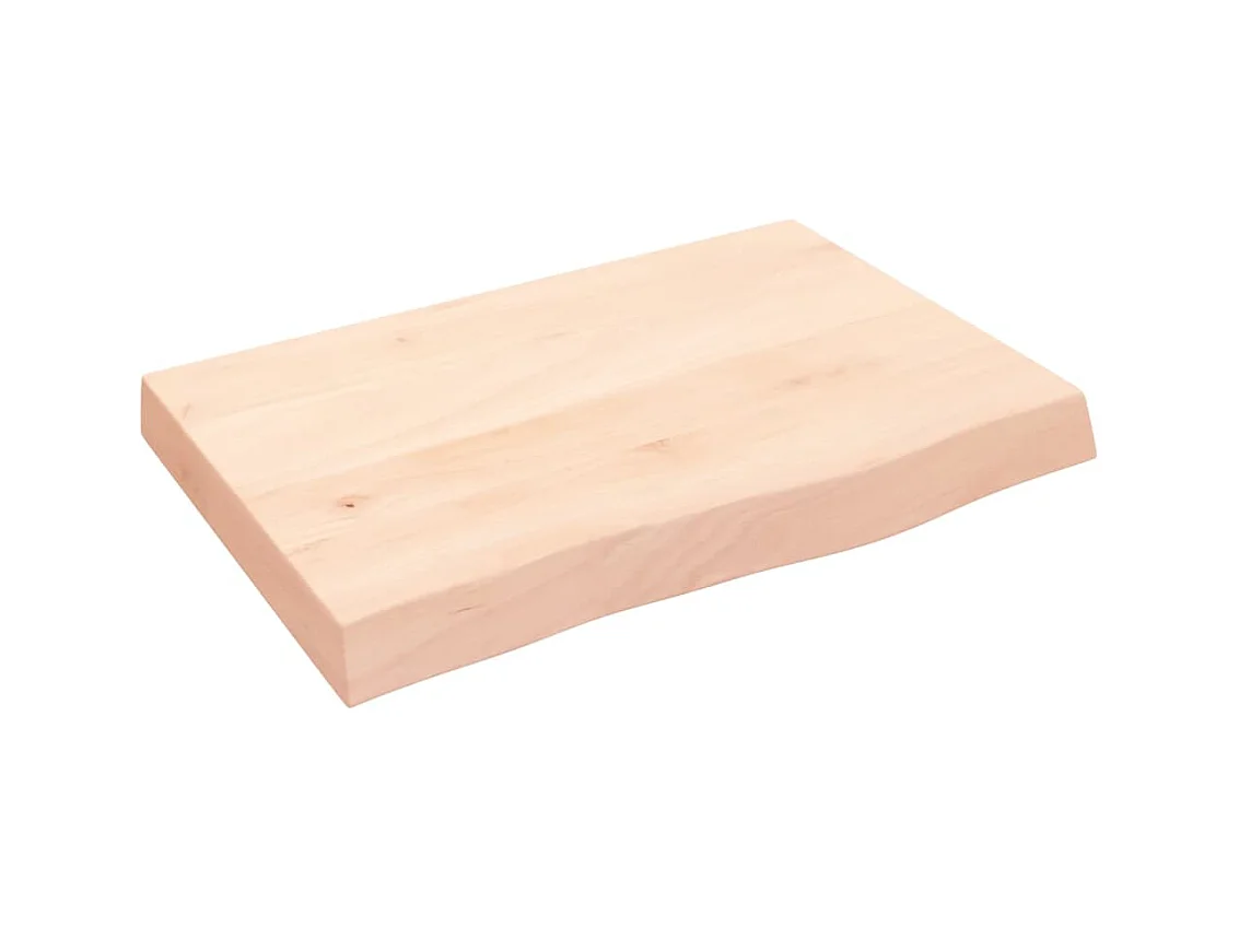Étagère murale 60x40x(2-6) cm bois de chêne massif non traité OFR48508 BonneVie Meuble