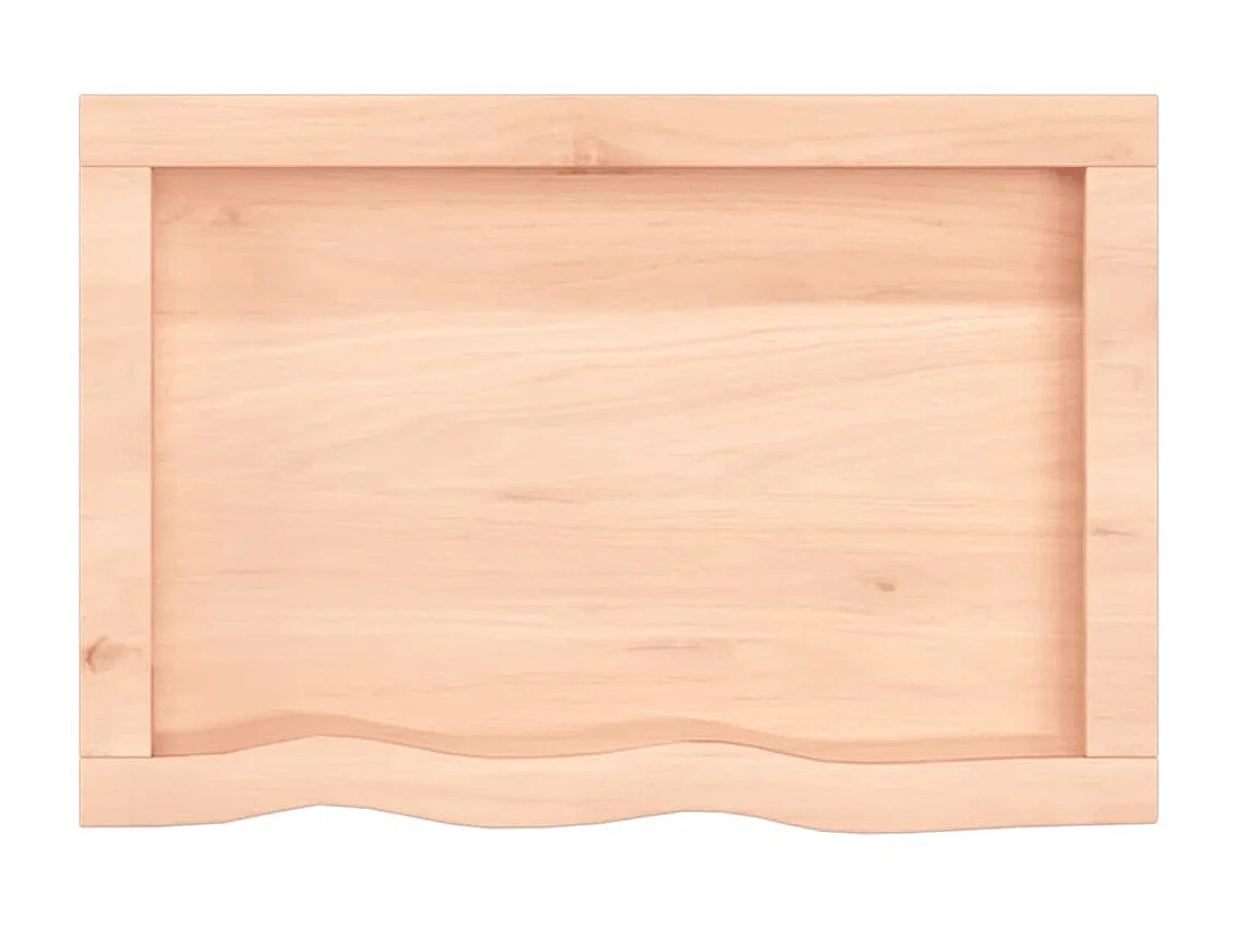Étagère murale 60x40x(2-6) cm bois de chêne massif non traité OFR48508 BonneVie Meuble