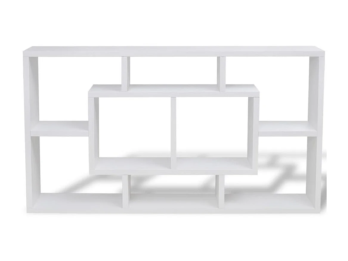 Étagère murale d'affichage 8 compartiments Blanc OFR10668 BonneVie Meuble