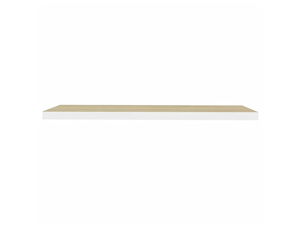 Étagère murale murale Chêne et blanc 90x23,5x3,8 cm MDF OFR18196 BonneVie Meuble
