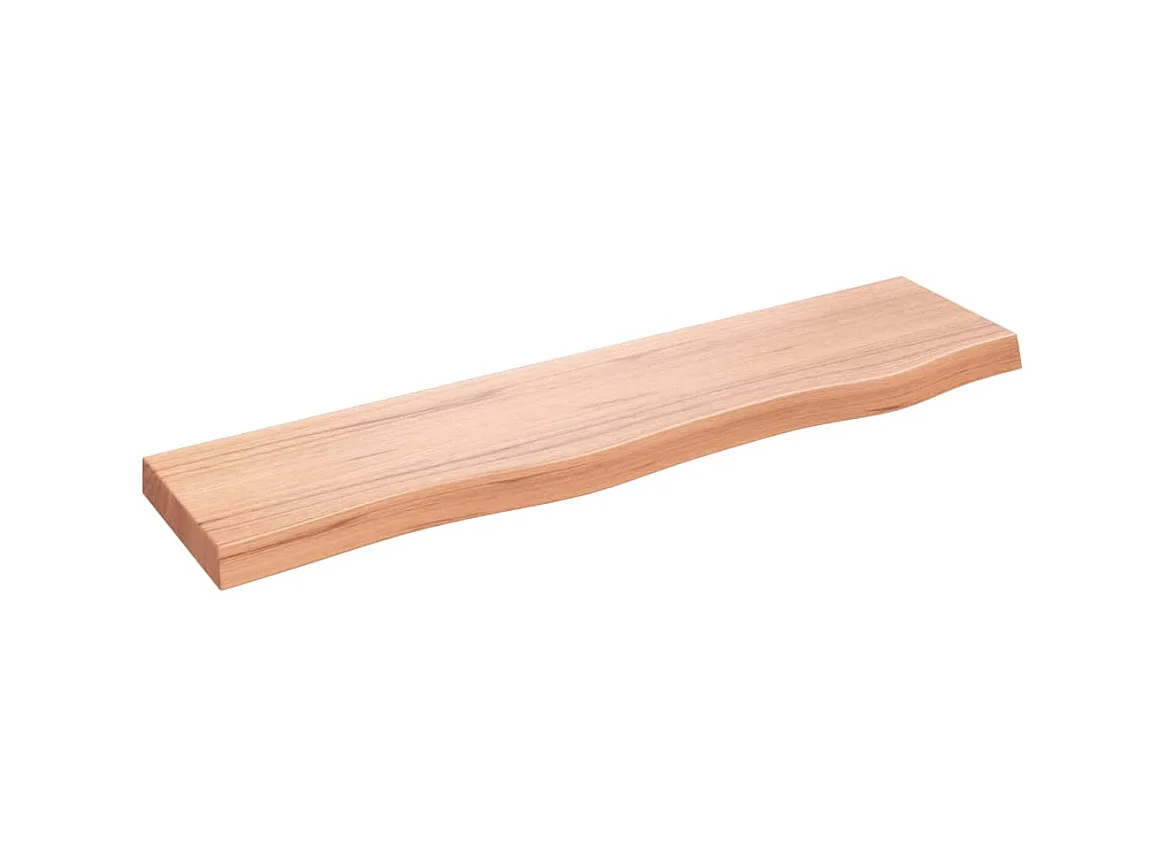 Étagère murale marron clair 80x20x4 cm bois chêne massif traité OFR21304 BonneVie Meuble
