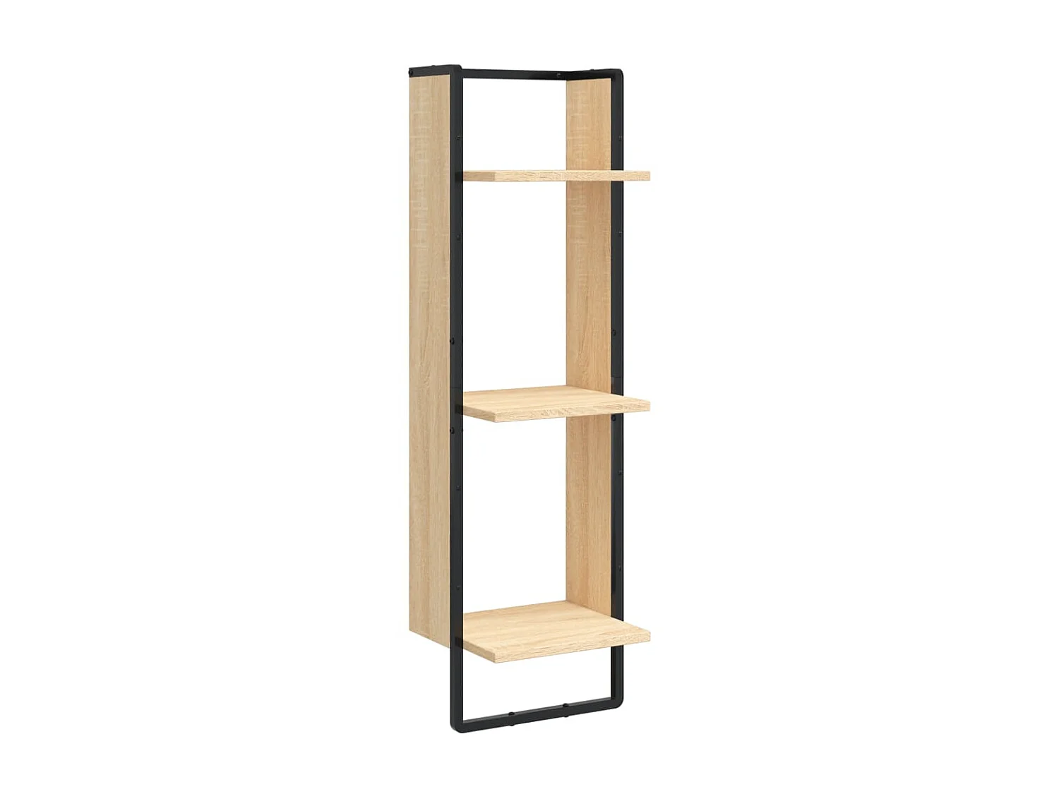 Étagère murale 3 niveaux chêne sonoma 30x25x100 cm OFR62060 BonneVie Meuble