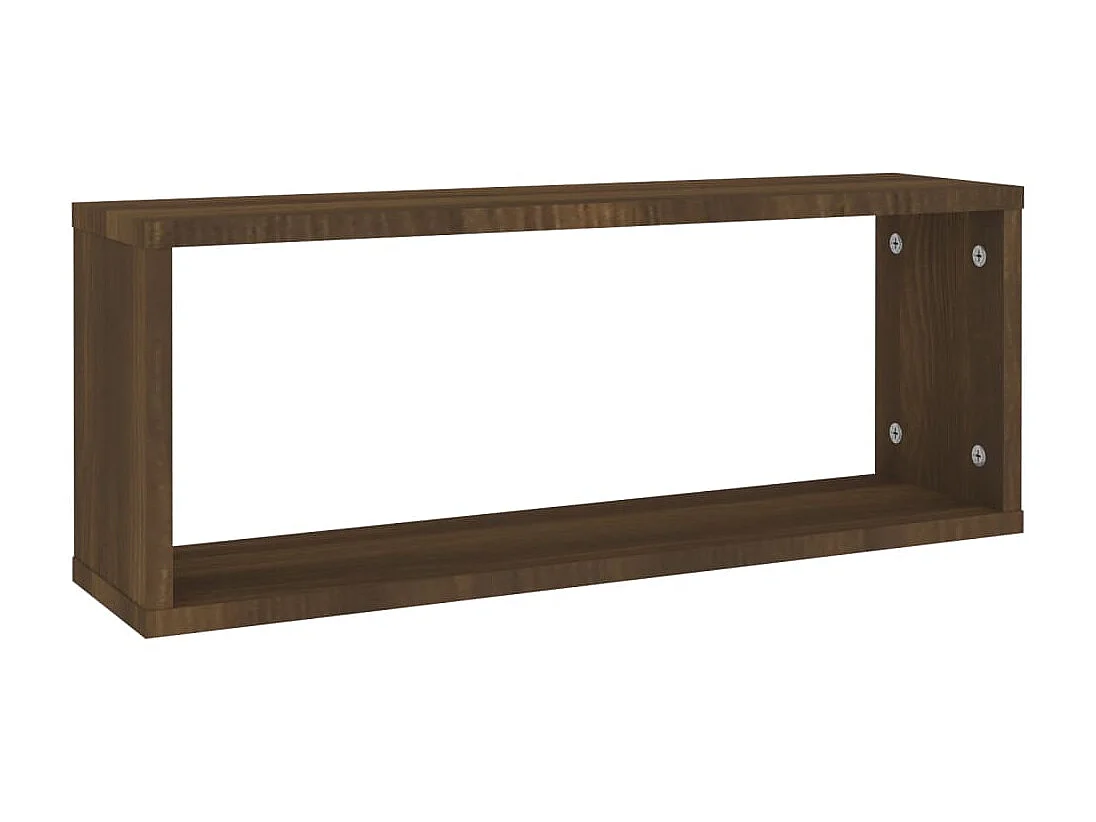 2 pcs Étagères murales Chêne marron 60x15x23 cm Bois SDD64085 BonneVie Meuble