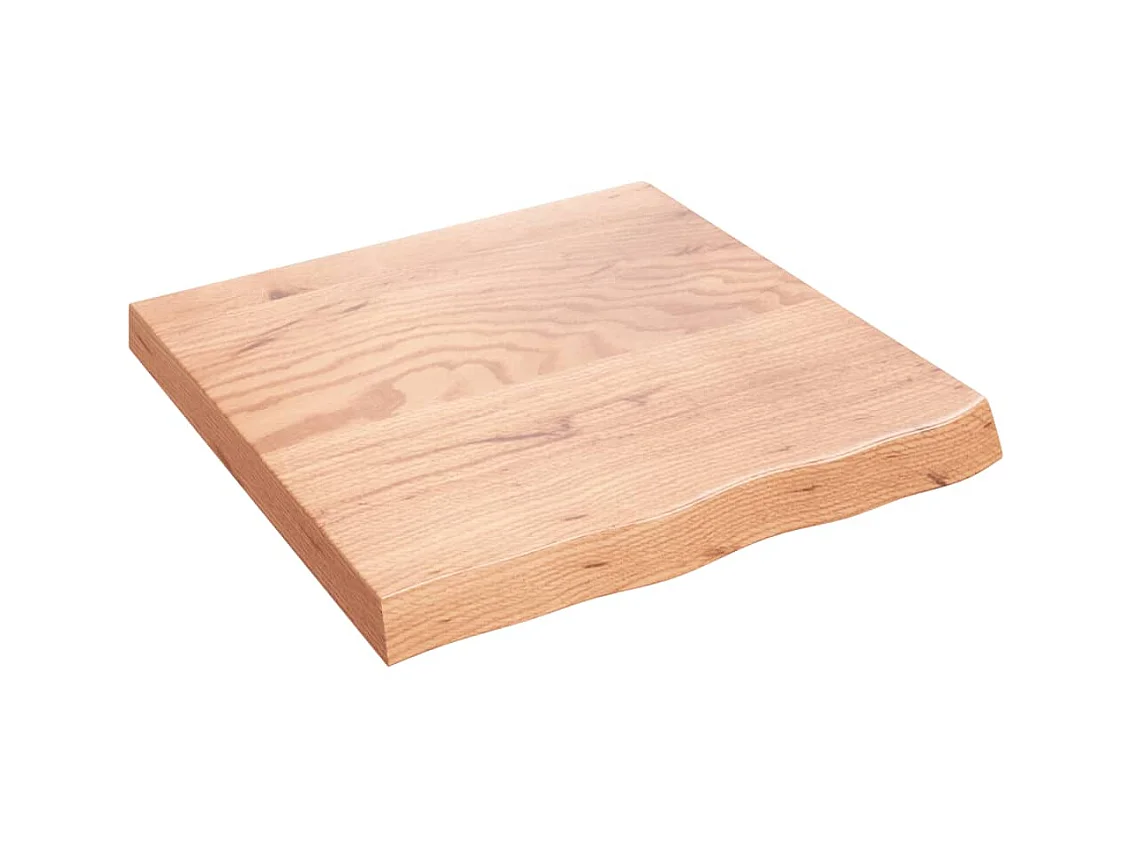 Étagère murale marron clair bois chêne massif traité OFR58574 BonneVie Meuble