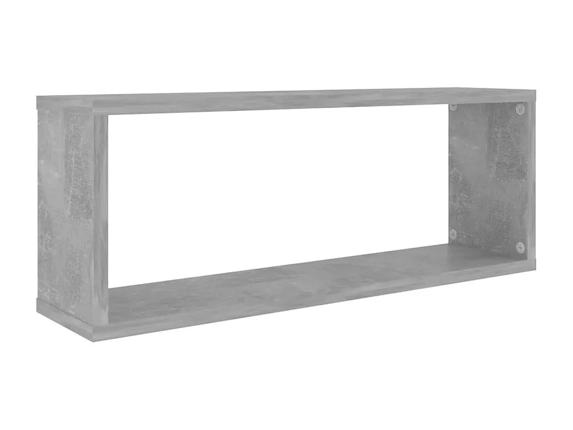 Étagères cube murales 6 pcs Gris béton 60x15x23 cm Aggloméré OFR85298 BonneVie Meuble