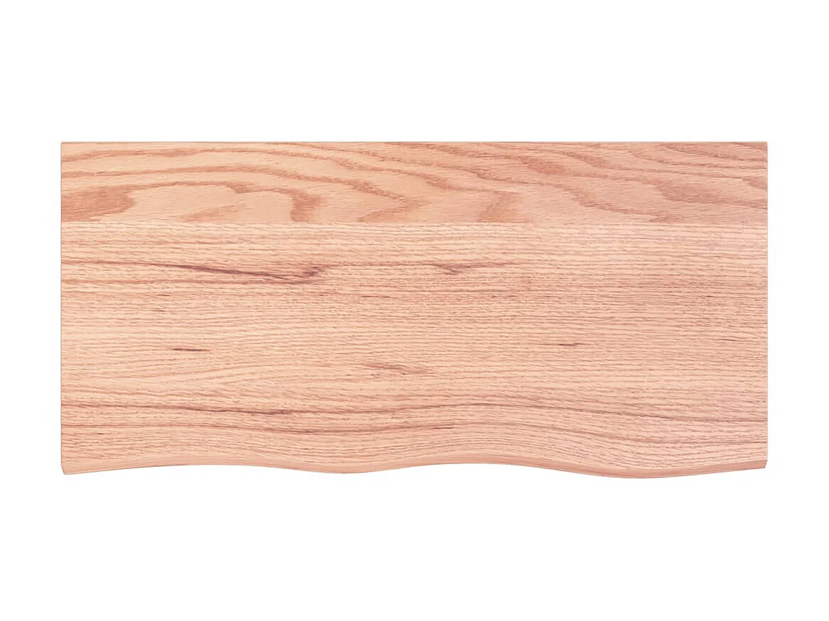 Étagère murale marron clair bois chêne massif traité OFR65506 BonneVie Meuble