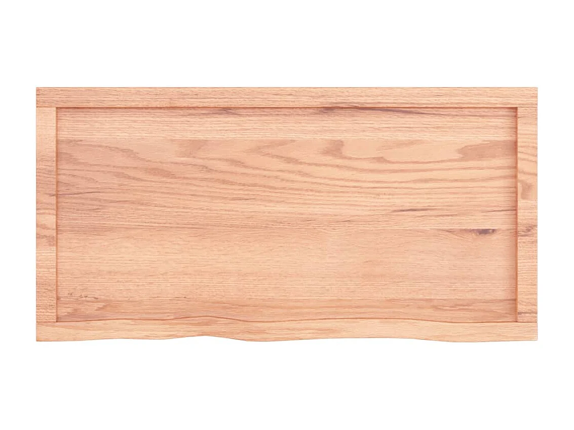 Étagère murale marron clair bois chêne massif traité OFR65506 BonneVie Meuble