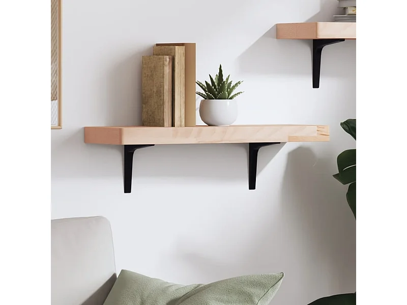 Wandschap 60x20x4 cm massief beukenhout NL620083