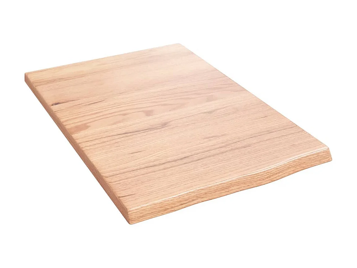 Étagère murale marron clair 40x60x2 cm bois chêne massif traité OFR52096 BonneVie Meuble