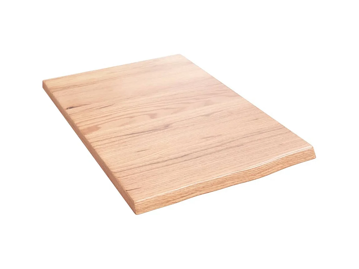 Étagère murale marron clair 40x60x2 cm bois chêne massif traité OFR52096 BonneVie Meuble