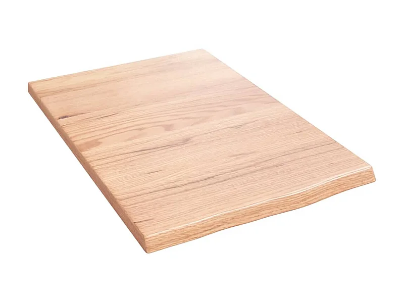 Étagère murale marron clair 40x60x2 cm bois chêne massif traité OFR52096 BonneVie Meuble